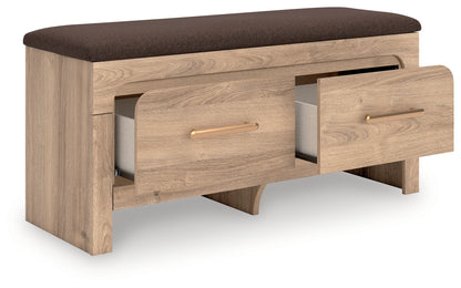 Kinlanni Tan/Brown Bedroom Storage Bench - PCB1360-09