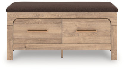 Kinlanni Tan/Brown Bedroom Storage Bench - PCB1360-09