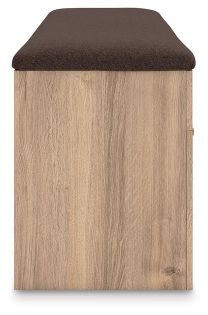 Kinlanni Tan/Brown Bedroom Storage Bench - PCB1360-09