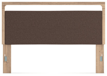 Kinlanni Tan/Brown King Upholstered Panel Headboard - PCB1360-58