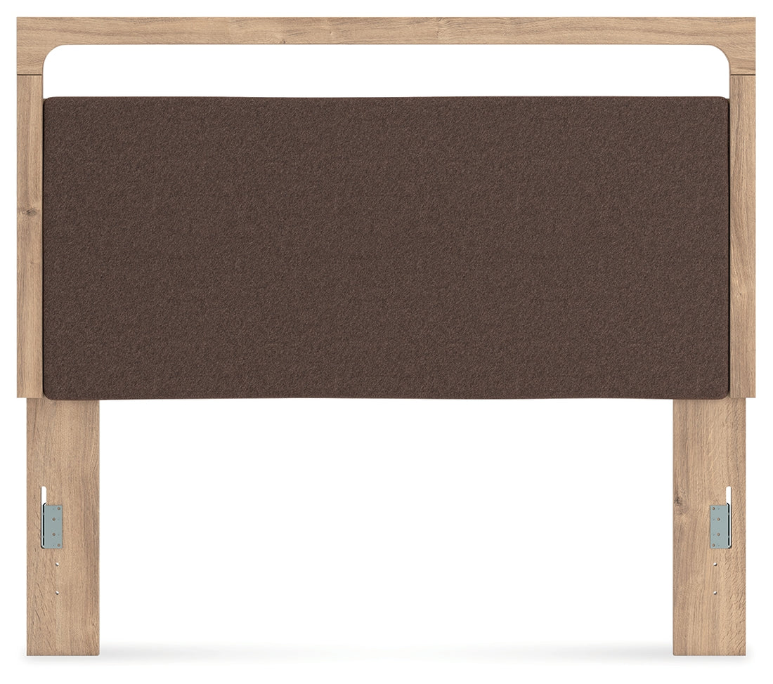 Kinlanni Tan/Brown Queen Upholstered Panel Headboard - PCB1360-57