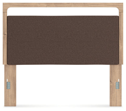 Kinlanni Tan/Brown Queen Upholstered Panel Headboard - PCB1360-57