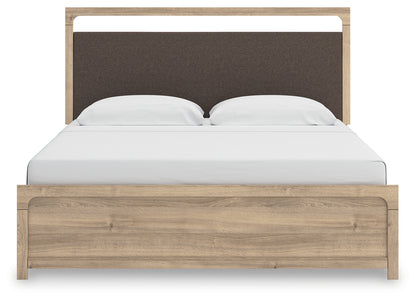 Kinlanni Tan King Upholstered Panel Bed - PCB1360B15