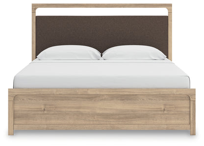 Kinlanni Tan King Upholstered Platform Bed - PCB1360B16