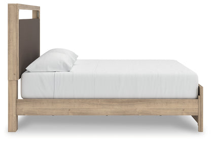 Kinlanni Tan King Upholstered Platform Bed - PCB1360B16