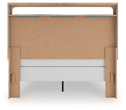 Kinlanni Tan Queen Upholstered Panel Bed - PCB1360B4