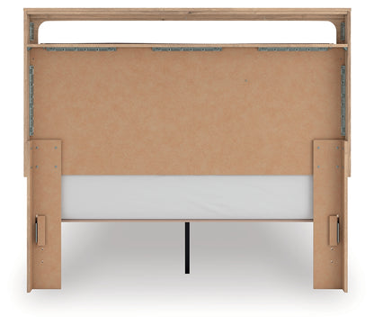 Kinlanni Tan Queen Upholstered Platform Bed - PCB1360B10