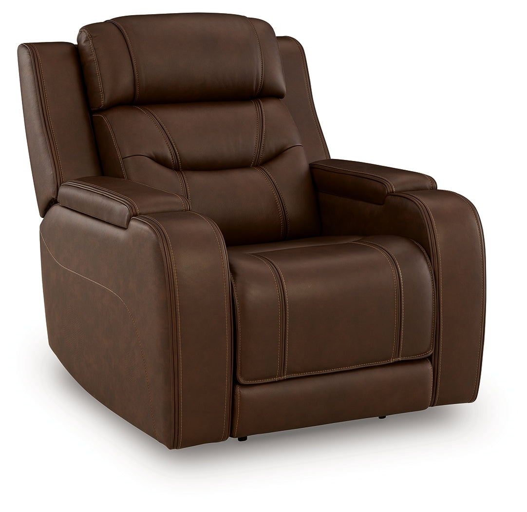 Knightington Brown Power Recliner with Audio Seating - PCU1160213A