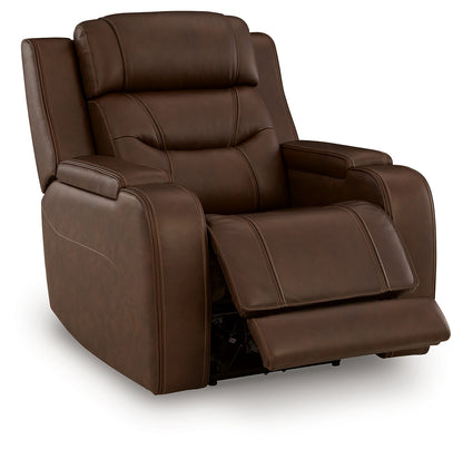Knightington Brown Power Recliner with Audio Seating - PCU1160213A