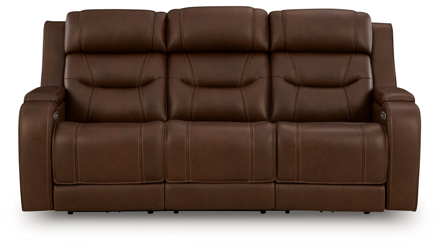 Knightington Brown Power Reclining Sofa with Audio Seating - PCU1160215A