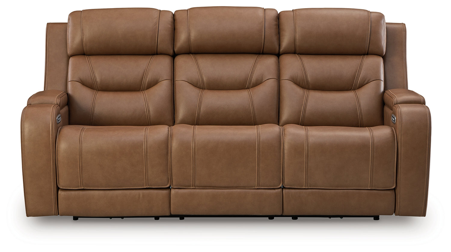 Knightington Caramel Power Reclining Sofa with Audio Seating - PCU1160015A