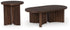 Korestone Coffee Table with 1 End Table in Dark Brown - PKG019337