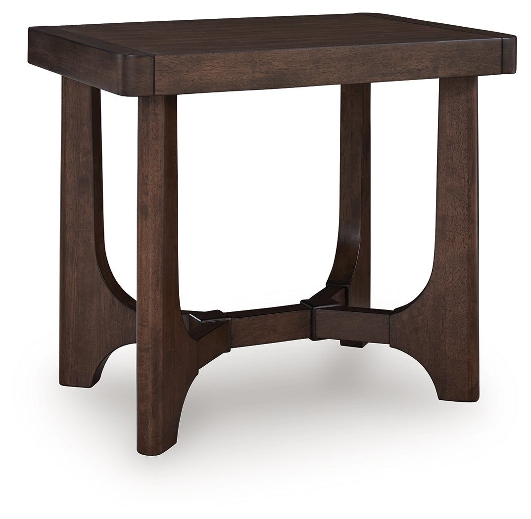 Korestone Dark Brown End Table - T438-3