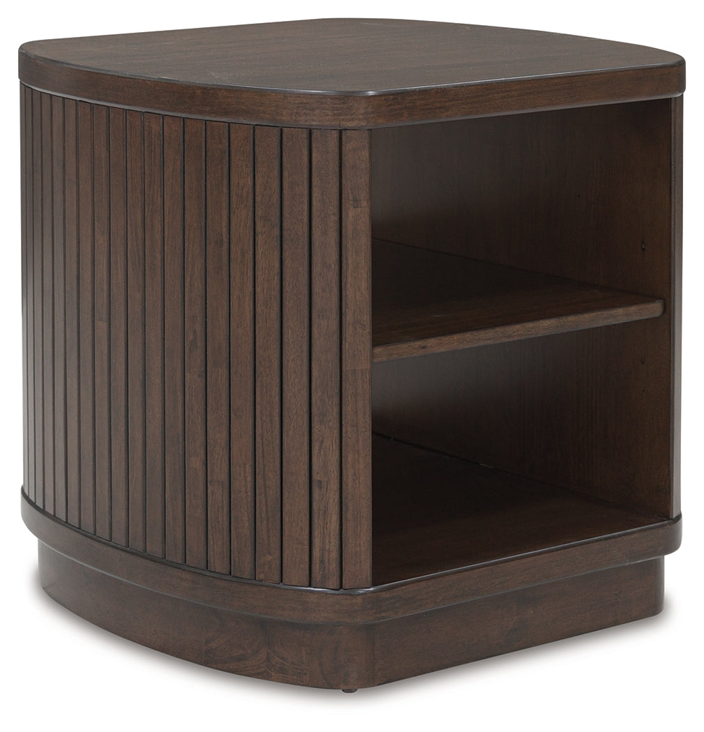 Korestone Dark Brown End Table - T679-2