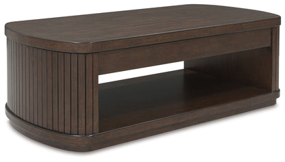 Korestone Dark Brown Lift-Top Coffee Table - T679-9