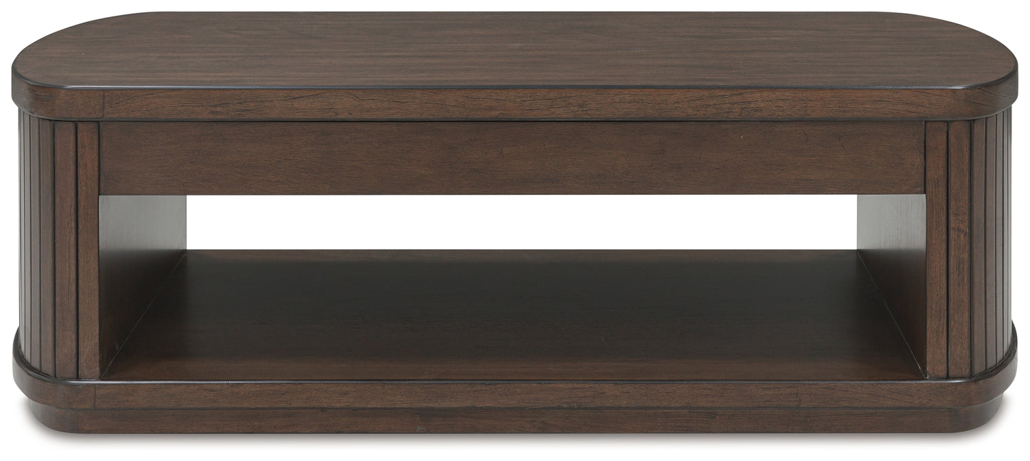 Korestone Dark Brown Lift-Top Coffee Table - T679-9