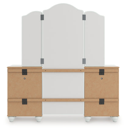 Kozlani Vanity, Mirror and Stool - PCB1819B11