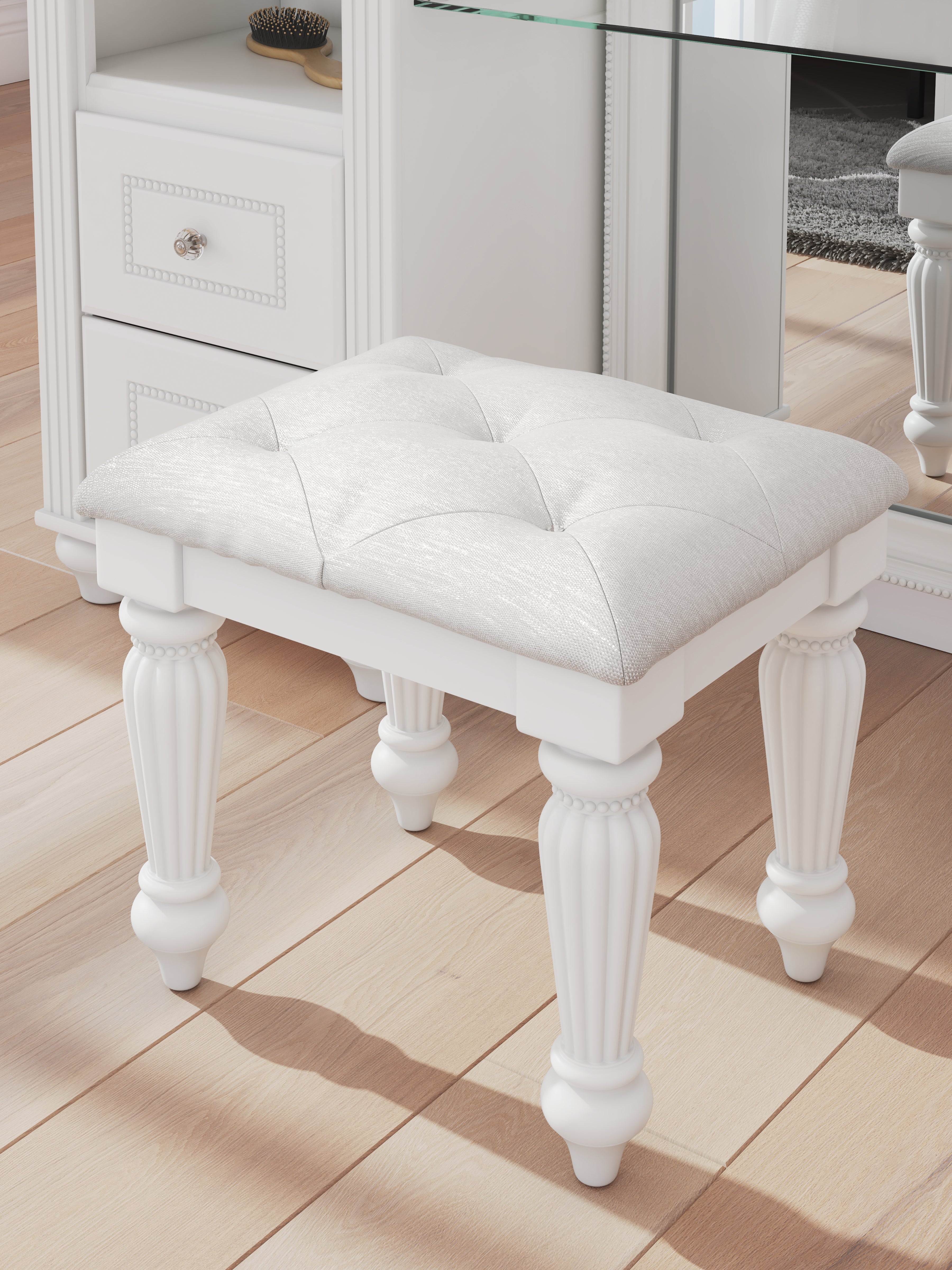 Kozlani Vanity, Mirror and Stool - PCB1819B11