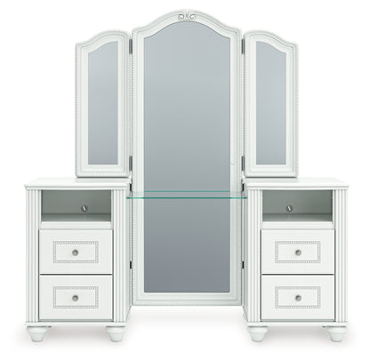 Kozlani Vanity, Mirror and Stool - PCB1819B11