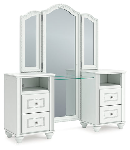 Kozlani Vanity, Mirror and Stool - PCB1819B11