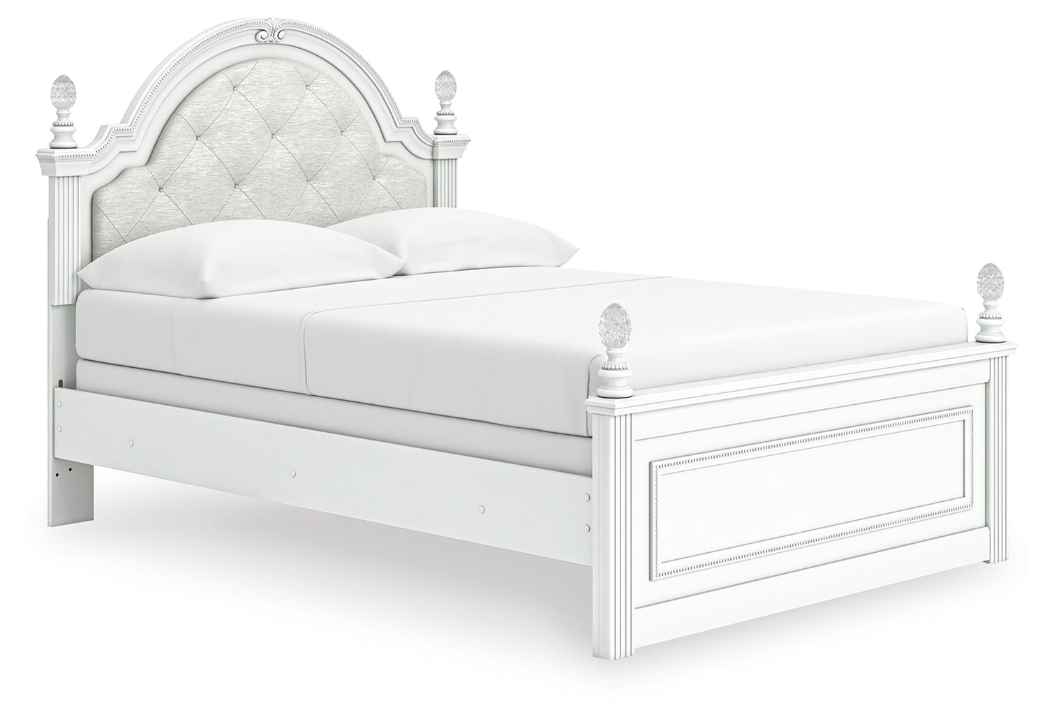 Kozlani White Full Upholstered Panel Bed - PCB1819B6