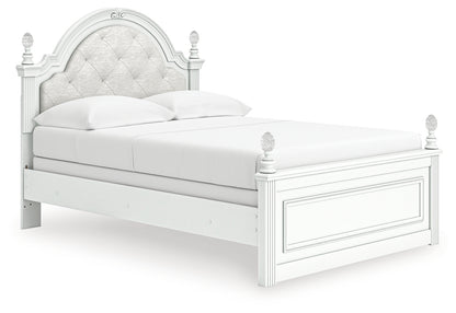 Kozlani White Full Upholstered Panel Bed - PCB1819B6