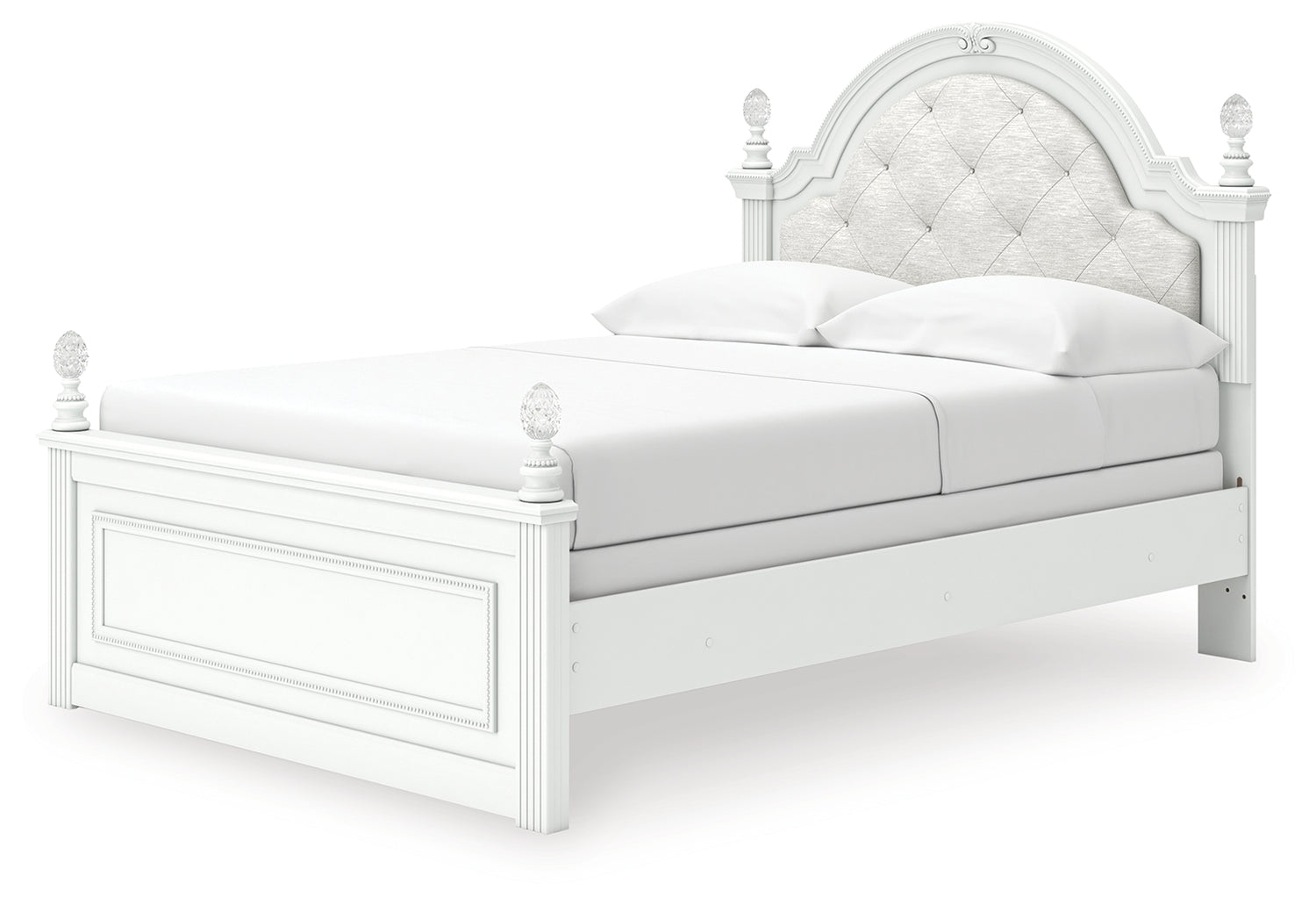 Kozlani White Full Upholstered Panel Bed - PCB1819B6
