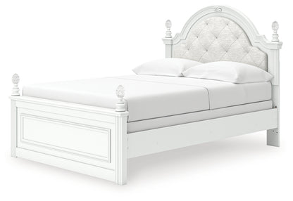 Kozlani White Full Upholstered Panel Bed - PCB1819B6
