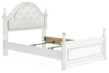Kozlani White Full Upholstered Panel Bed - PCB1819B6