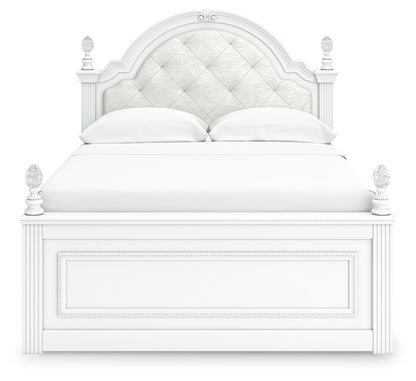Kozlani White Full Upholstered Panel Bed - PCB1819B6