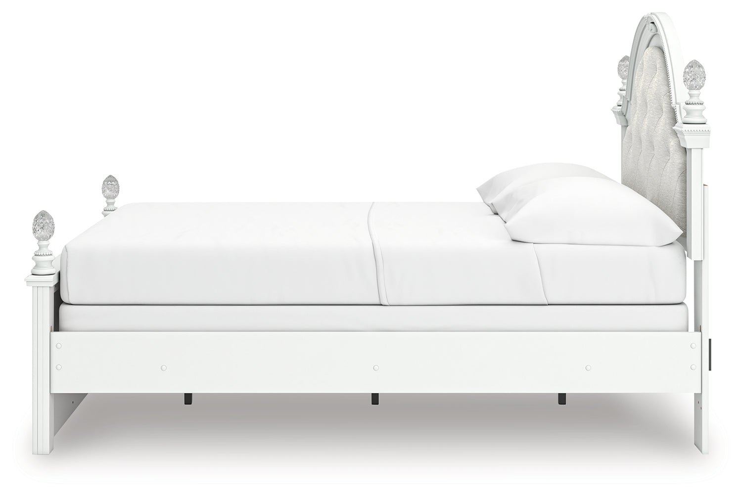 Kozlani White Full Upholstered Panel Bed - PCB1819B6