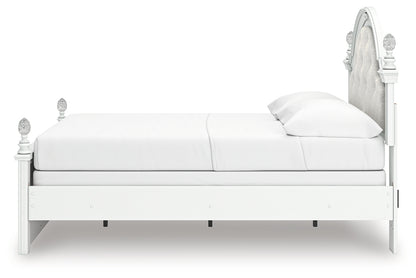 Kozlani White Full Upholstered Panel Bed - PCB1819B6