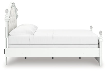 Kozlani White Full Upholstered Panel Bed - PCB1819B6