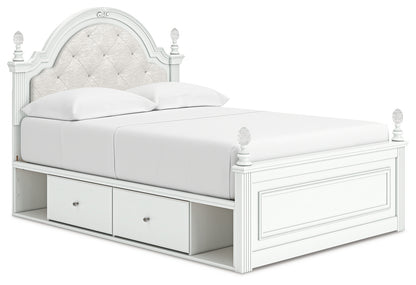 Kozlani White Full Upholstered Panel Storage Bed - PCB1819B10