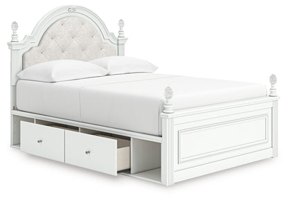 Kozlani White Full Upholstered Panel Storage Bed - PCB1819B10