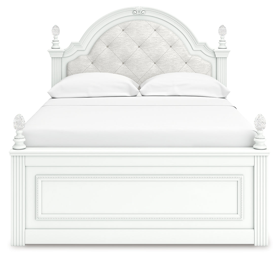 Kozlani White Full Upholstered Panel Storage Bed - PCB1819B10
