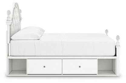 Kozlani White Full Upholstered Panel Storage Bed - PCB1819B10