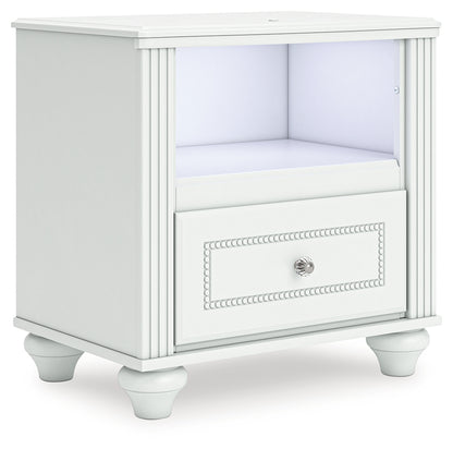 Kozlani White Nightstand - PCB1819-91