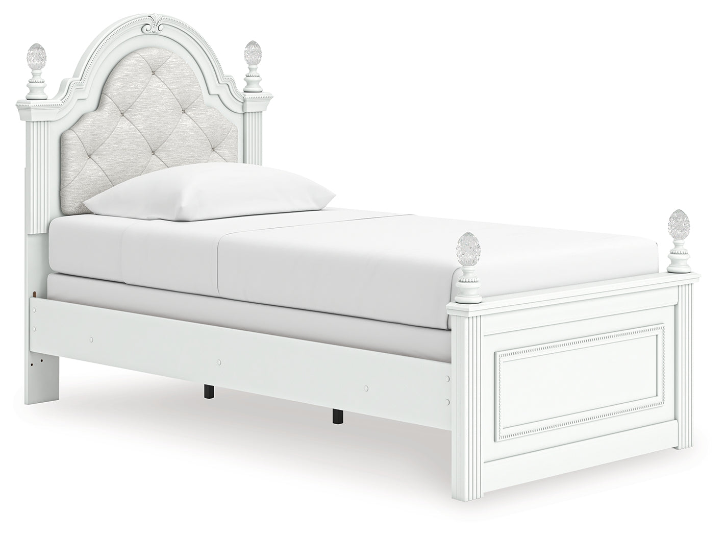Kozlani White Twin Upholstered Panel Bed - PCB1819B5