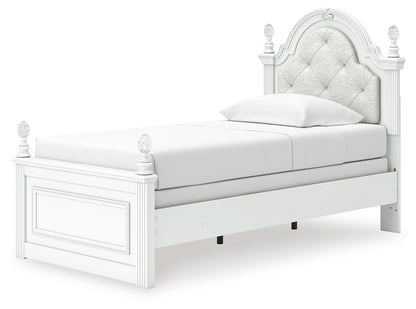 Kozlani White Twin Upholstered Panel Bed - PCB1819B5