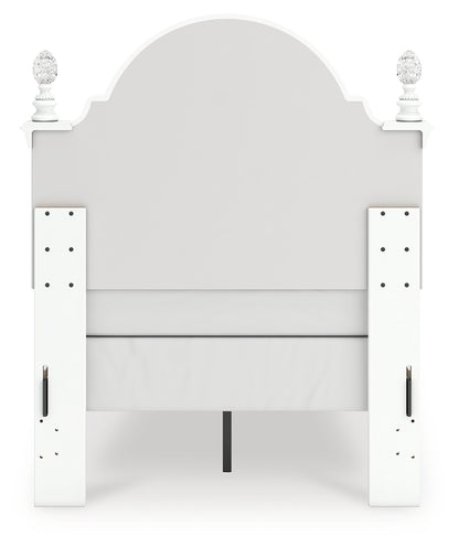 Kozlani White Twin Upholstered Panel Bed - PCB1819B5