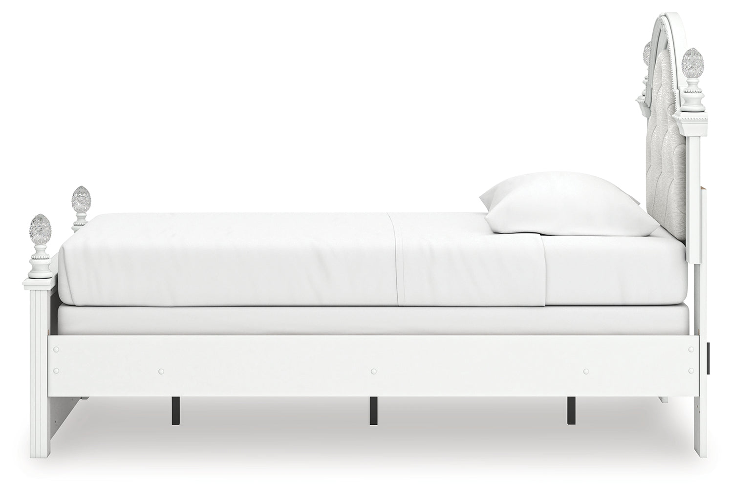 Kozlani White Twin Upholstered Panel Bed - PCB1819B5