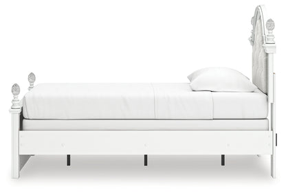 Kozlani White Twin Upholstered Panel Bed - PCB1819B5
