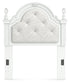 Kozlani White Twin Upholstered Panel Headboard - PCB1819-153