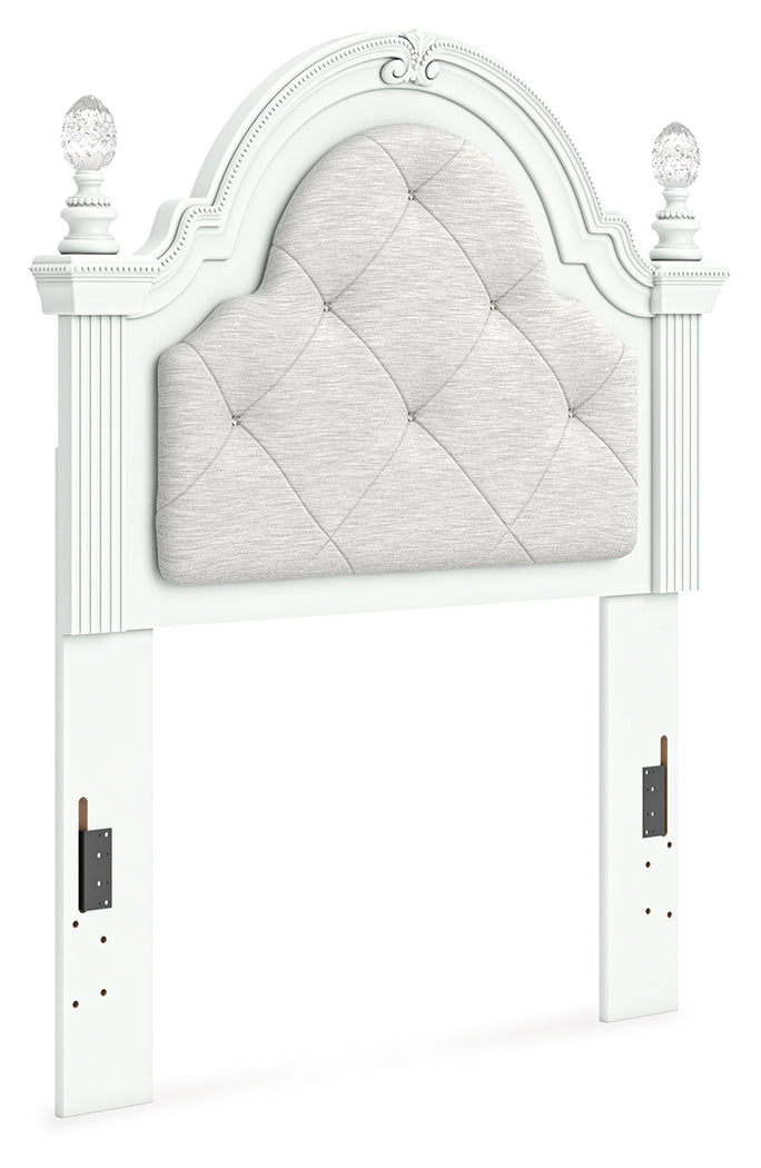 Kozlani White Twin Upholstered Panel Headboard - PCB1819-153