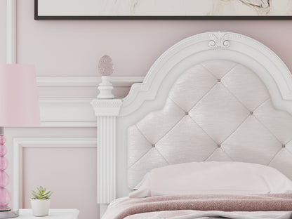 Kozlani White Twin Upholstered Panel Headboard - PCB1819-153