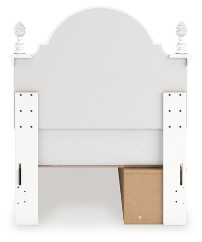 Kozlani White Twin Upholstered Panel Storage Bed - PCB1819B9