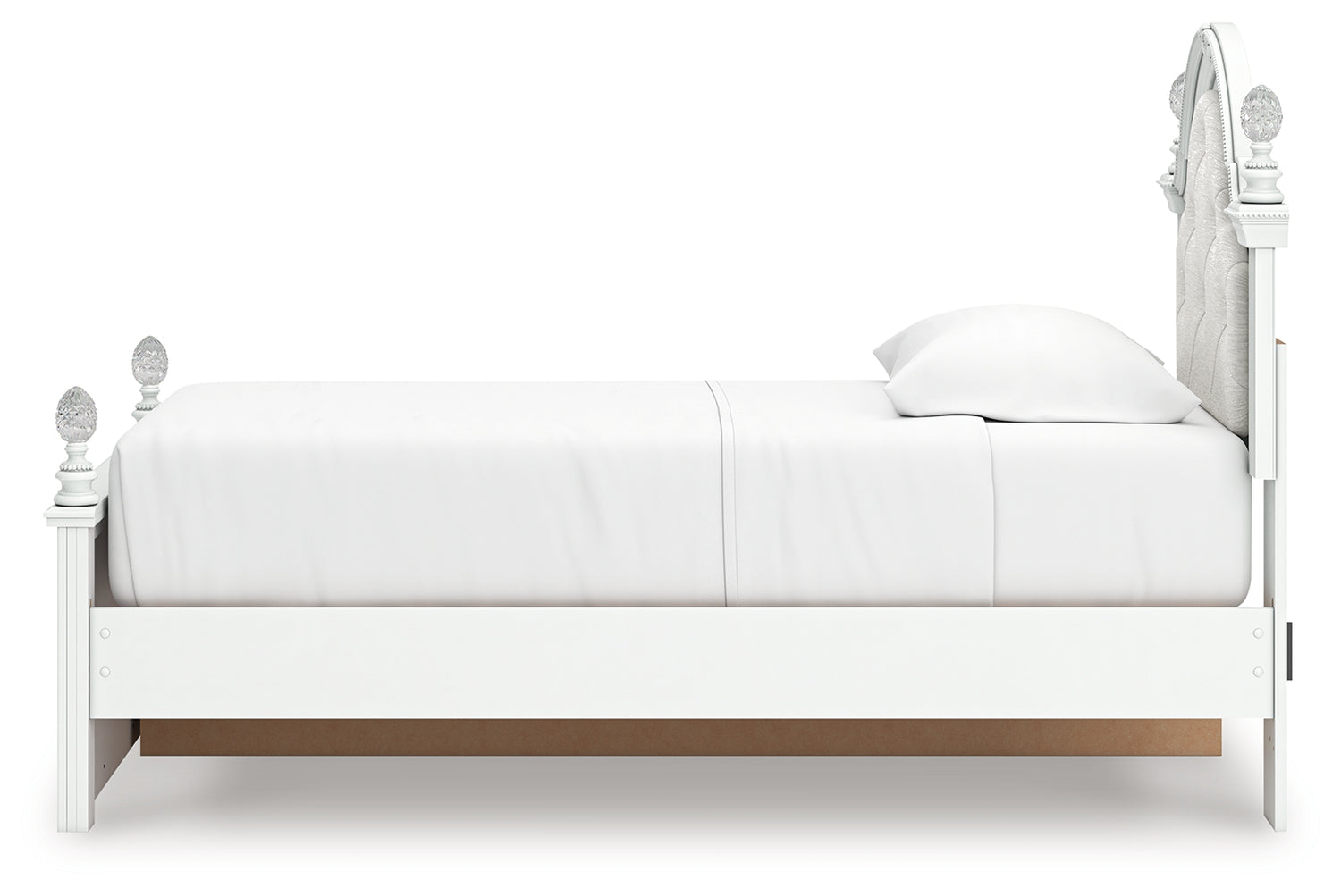 Kozlani White Twin Upholstered Panel Storage Bed - PCB1819B9