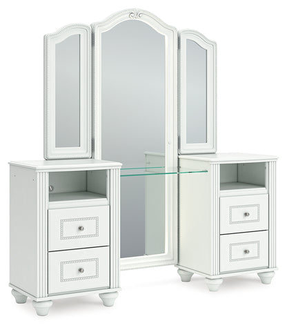 Kozlani White Vanity with Mirror - PCB1819B16