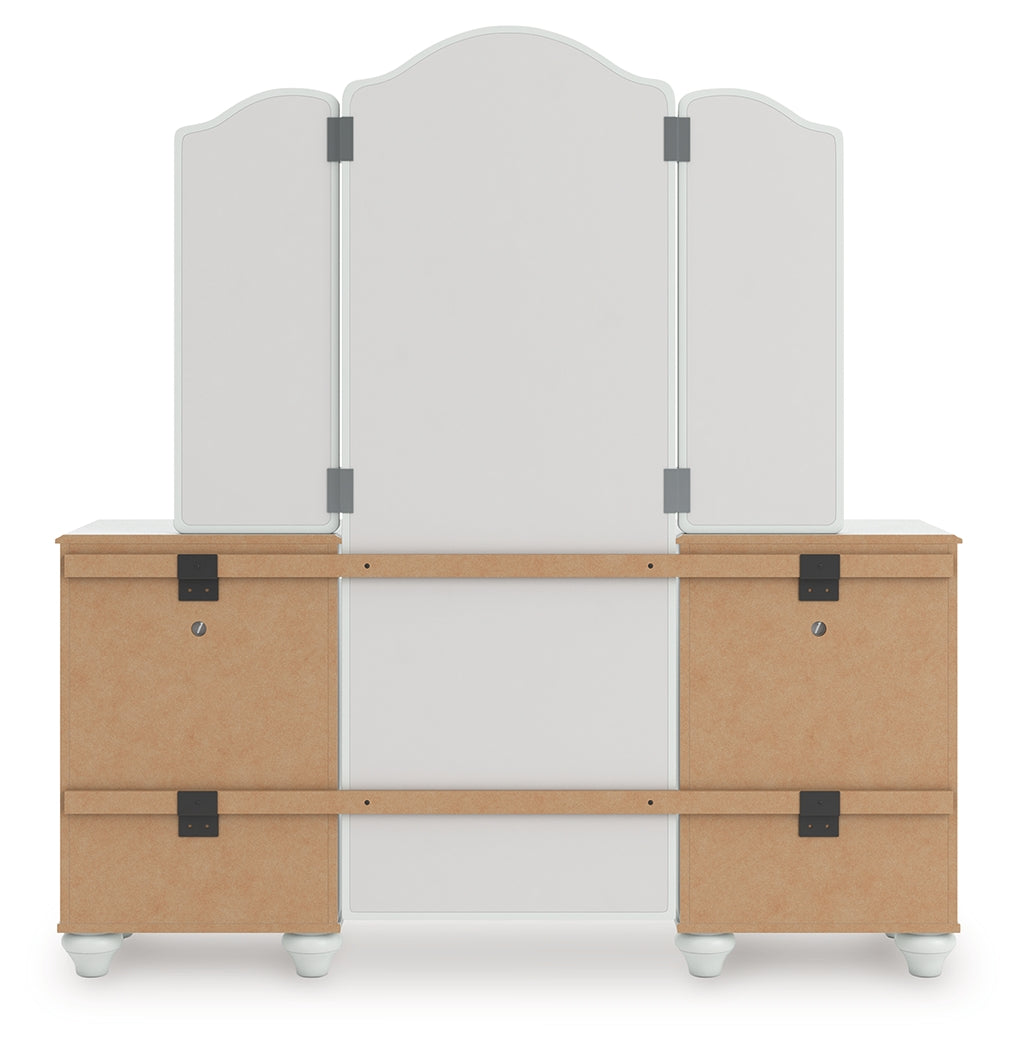 Kozlani White Vanity with Mirror - PCB1819B16